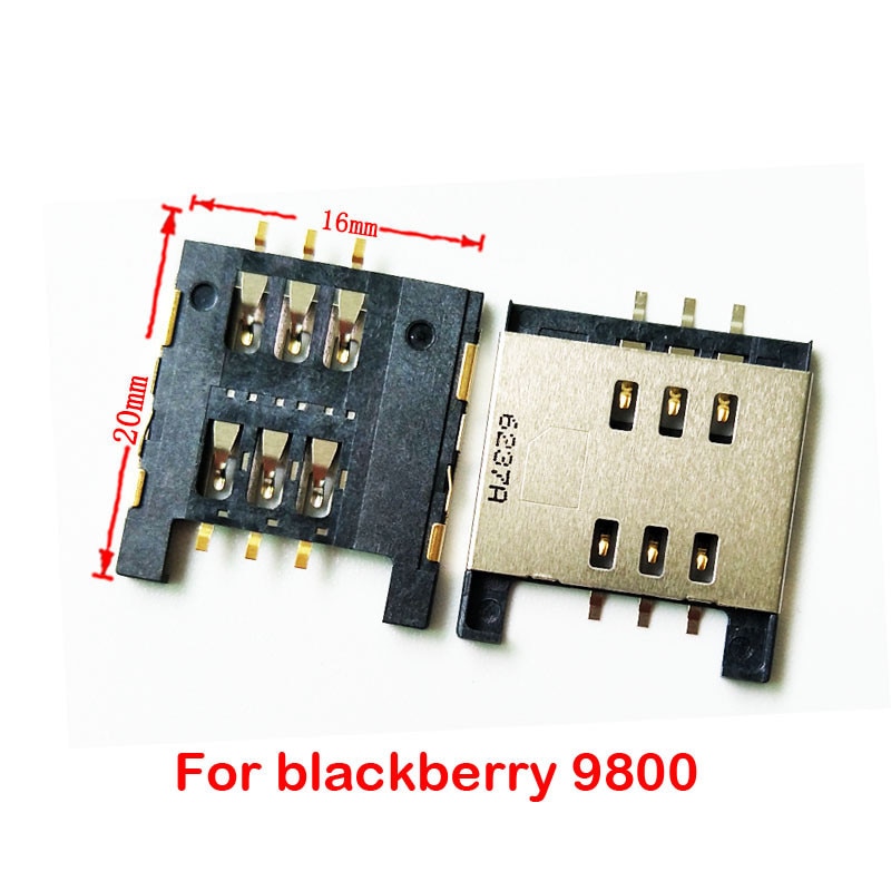 micro sim kaartlezer Voor blackberry 9800 Q5 Q10 lade slot socket vervanging connector