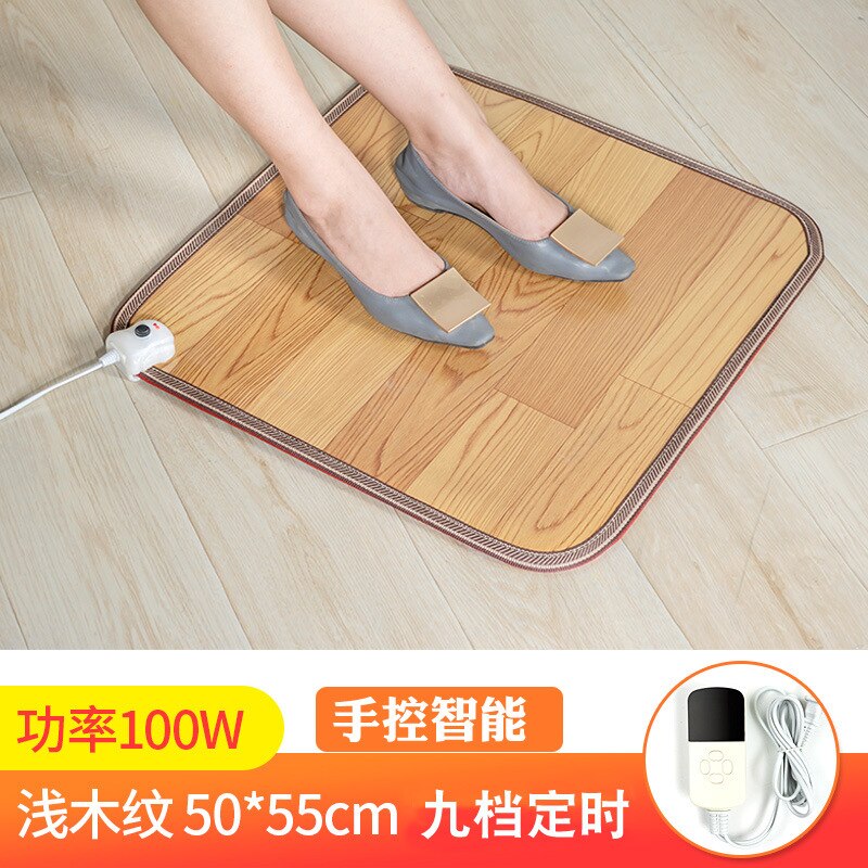 Heating Foot Mat Winter Office Electric Heating Pad Warm Feet Thermostat Carpet Leather Household Warming Tools warm heater: 50X55cm-H9Gear