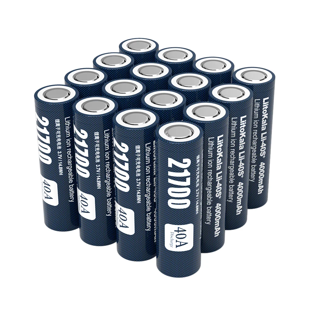 LiitoKala 21700 batería recargable Lii-40S Li-ion 3,7 v 4000mAh batería de iones de litio 40A descarga 21700