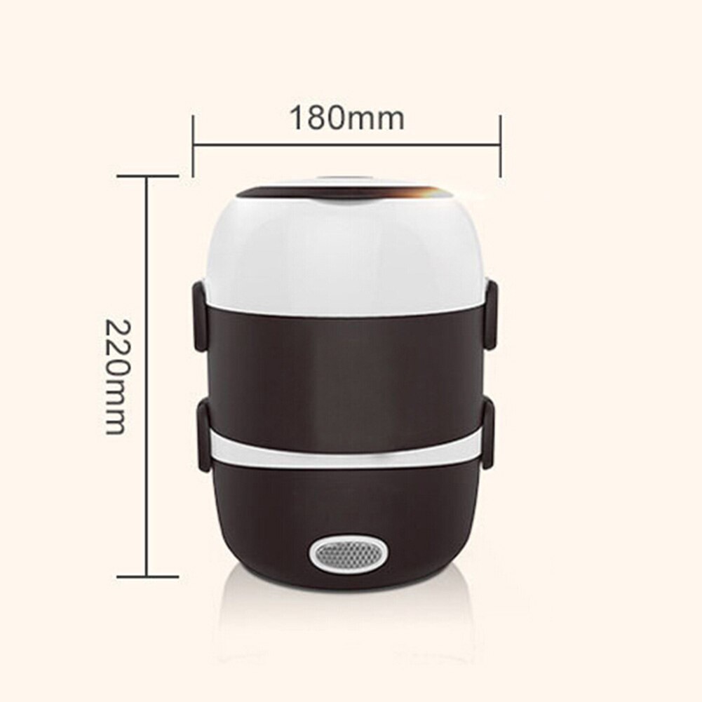 Mini Electric Rice Cooker Stainless Steel 2/3 Layers Steamer Portable Meal Thermal Heating Lunch Box Food Container Warmer