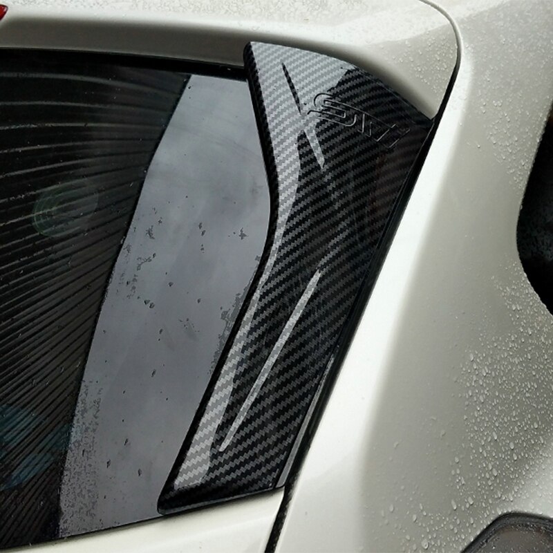 Carbon Fiber Style Rear Window Side Spoiler Wing Strip Protection Trim for Subaru XV