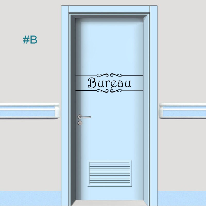 Kililaya Muurstickers Salle De Bain Muur Decor Sticker Salon Keuken Vinyl Muurschildering Buanderie Bureau Deur Teken Stickers: B / 39CM Wide
