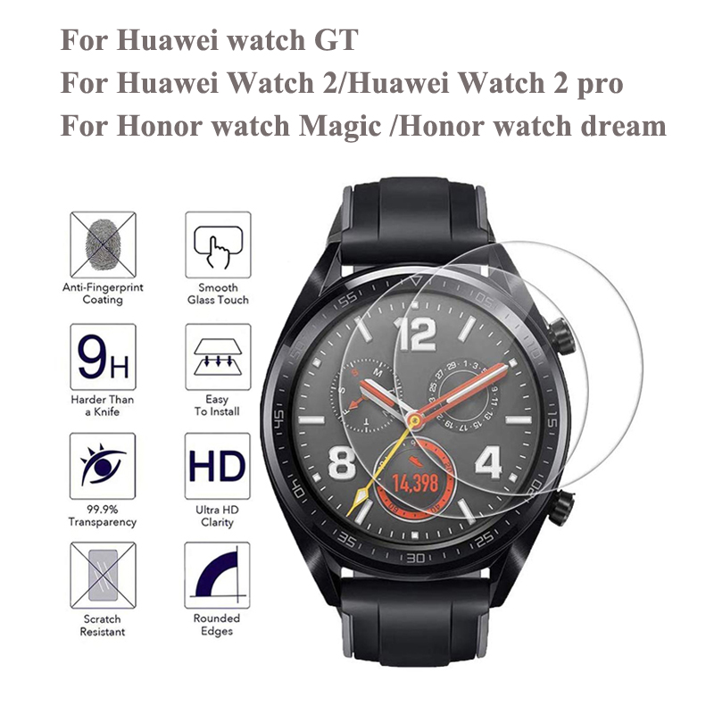 9H Gehard Glas Voor Huawei Horloge Gt/Horloge 2 Pro Voor Honor Horloge Magic/Droom Hd Anti-Kras Anti-Vingerafdrukken Gehard Film