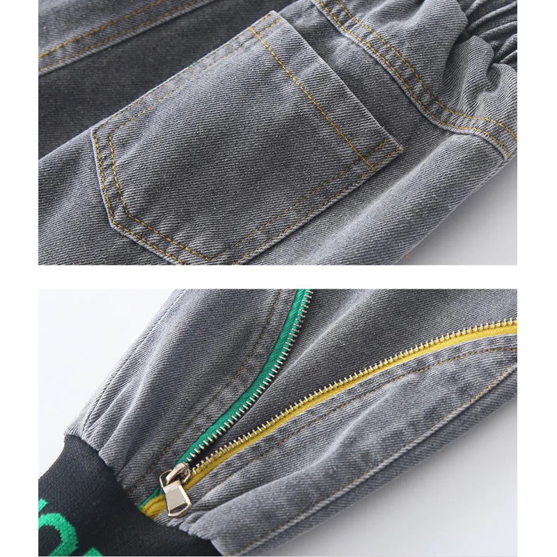 EACHIN pantaloni per ragazzi pantaloni per Jeans lavati alla moda per ragazzi 2-12 anni Jeans per bambini Jeans per neonato pantaloni con cerniera frontale Teeange