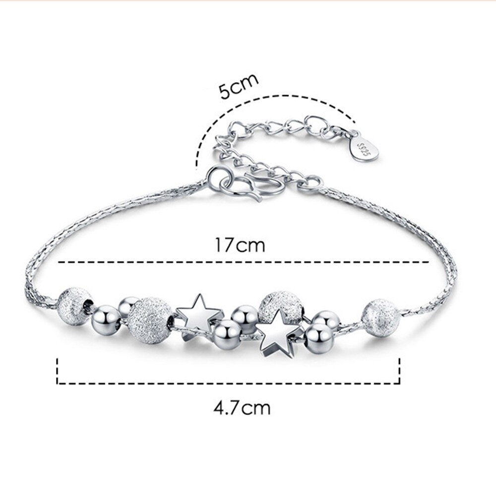 NEHZY 925 sterling silver ladies jewelry round beads five-pointed star DIY bracelet length 22CM