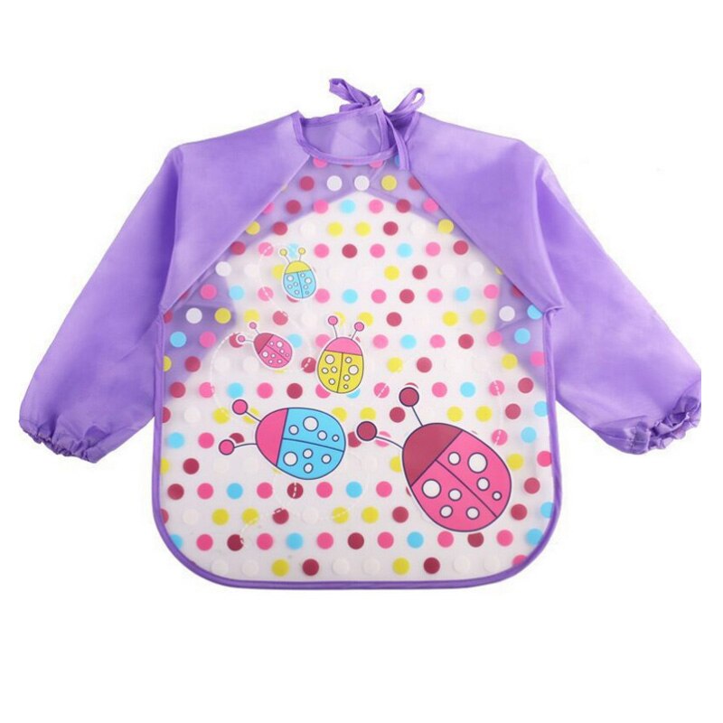 Baby Slabbetjes Baby Burp Doeken Peuter Sjaal Voeden Kiel Lange Mouw Waterdichte Overall Baby Dieren Babyvoeding Accessoires: Ladybugs