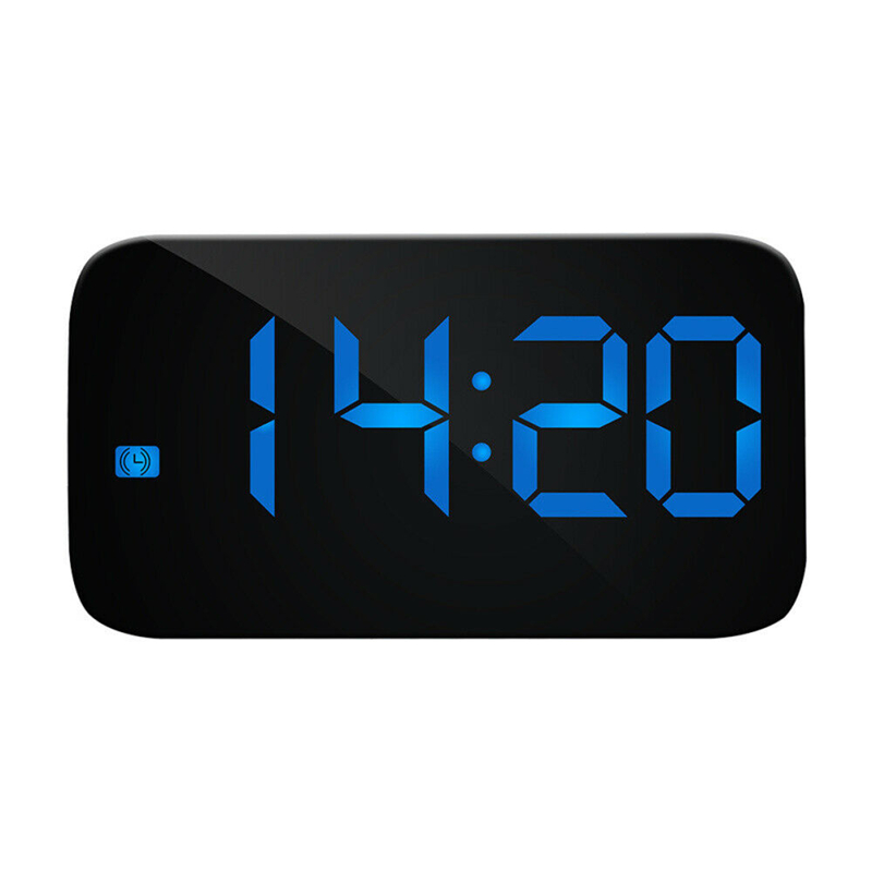 USB LED Digital Alarm Clock Snooze Large LCD Display Battery Powered Voice Control Hourly Chime Multi-Function Alarm Clocks
