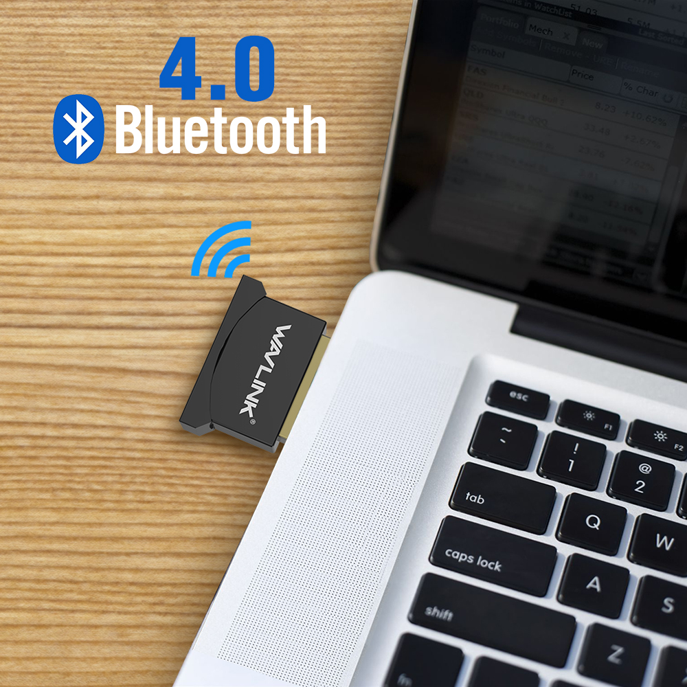 Wavlink Mini Usb Bluetooth Adapter V4.0 Dongle Lage Energie Usb Adapter Vergulde Plug &amp; Play Micro Dongle Voor pc Laptop Desktop