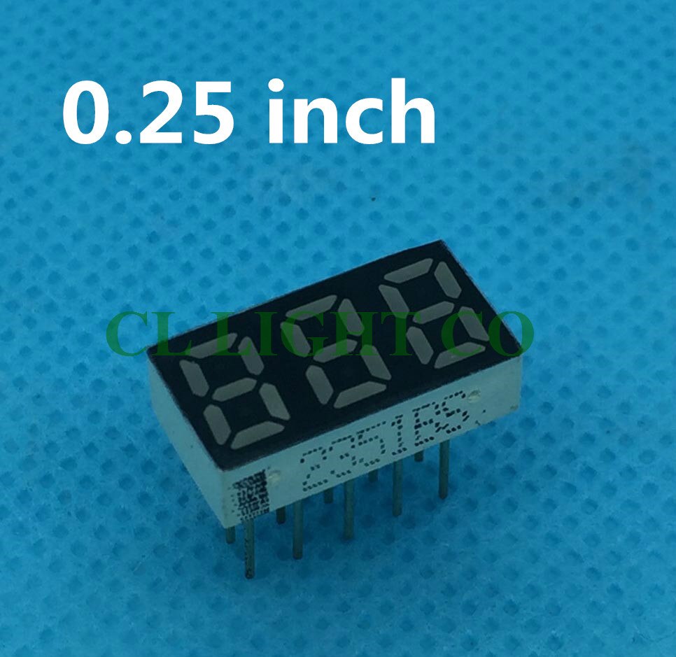 0.25 inch White 7 Segment display 0.25" no radix point LED Display 3 Bit Digital Tube Series Voltage Panel Common anode