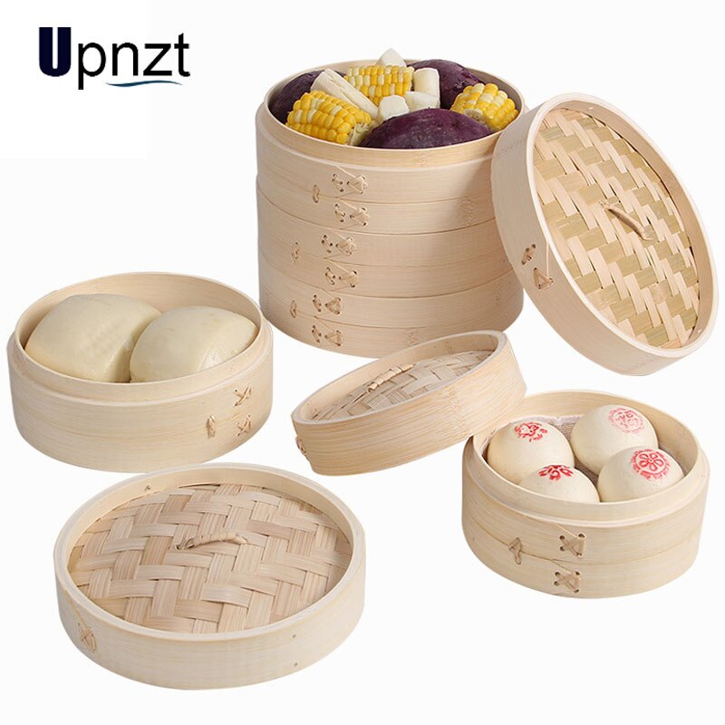 Kitchen Bamboo Steamer Fish Rice Vegetable Snack Basket Set Cooking Tools Handmade Bamboo Steamer To Send Steamer Cloth