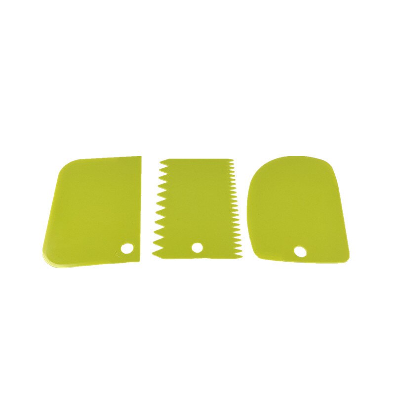 3PCS/Lot Dough Cake Cutter Slicer Spatula for Cake Cream Scraper Pasty Cutters Scraper Irregular Teeth Edge DIY Cake Tool