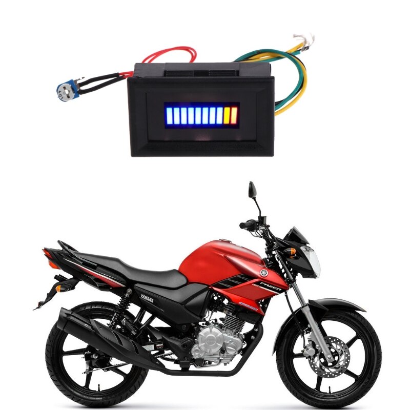 12v universell motorsykkel bil olje skala måler ledet olje drivstoff nivåmåler indikator  m17e