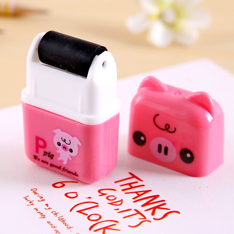 1pc Roller Eraser Cute Cartoon Rubber Kawaii Students Stationery Kids School Office Correction Supplies