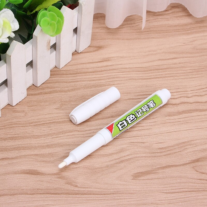 1Pc Waterproof Permanent White Ink Marker Paint Pen Stationery Art Writing Tools