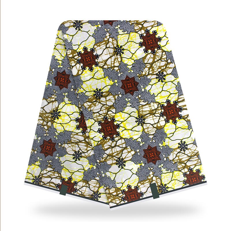 Red African Wax Veritable Nigerian Print in Fabric 100% Cotton Wax Ankara for Woman Dress 6yards Y1117-3