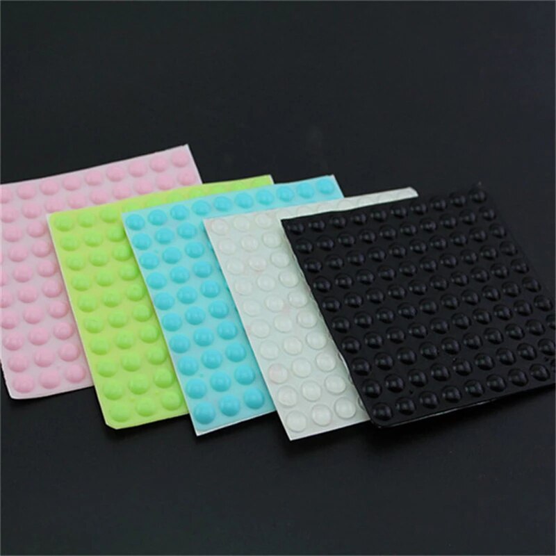 Tampon auto-adhésif, 100 pièces/feuille, toilettes, tiroirs, portes, armoires, Anti-collision, caoutchouc, antidérapant, pieds en Silicone