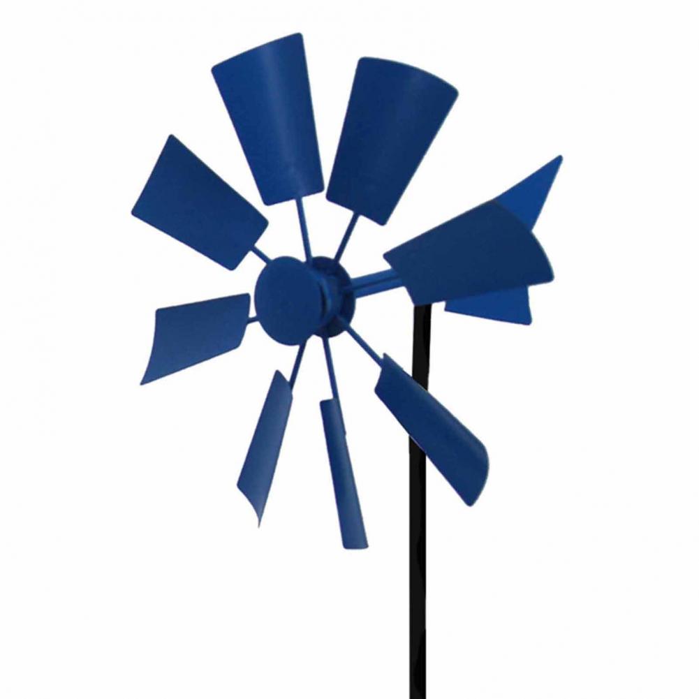 Garden Pinwheels Handmade Landscaping Portable Outdoor Stake Iron Lawn Windmill for Patio Balcony Yard Farm Children Supplies