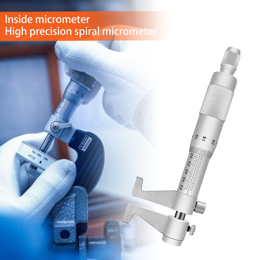 Woodworking Gadget Depth Measurement Inner Diameter Micrometer Caliper Spiral Micrometer Measuring Tool Instruments