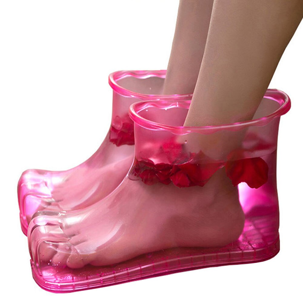 Chaussures de Spa pieds neutres | Trempage des pieds, thérapie de bain, Massage, chaussures cheville Relaxation, soins des pieds à la maison, eau chaude: Rose red