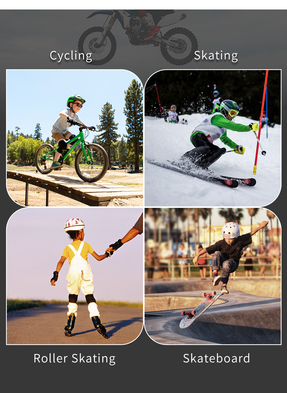 WOSAWE Reflective Body Armor For Kids Snowbard Ski Skate Motocross Motorcycle Armor Sleeveless Jacket Chest Knee Protective Gear