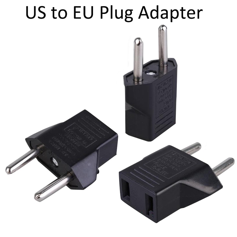 1Pcs Universele Amerikaanse Om Eu Plug Usa Naar Europa Praktische Travel Power Charger Adapter Converter 2 Ronde Socket Input pin Muur Plug