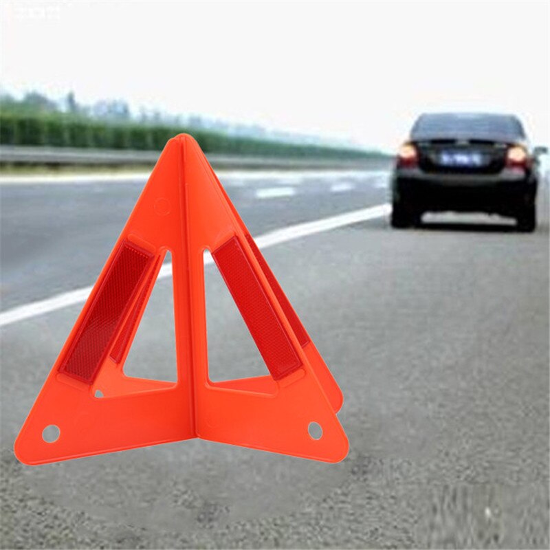 2Pcs Car Emergency Breakdown Warning Triangles Traffic Signaling Reflective Safety Stop Sign Crossing Detachable Folding