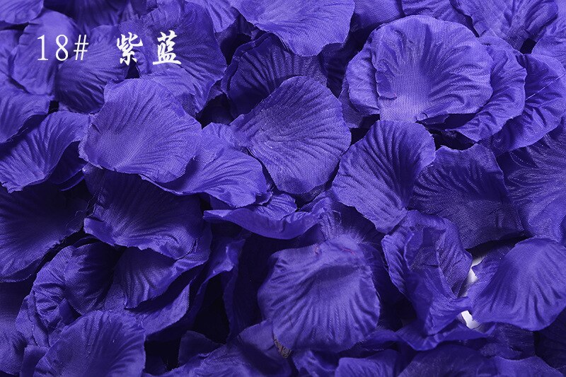 500 sztuk/paczka 5*5cm płatki kwiatów ślub suszone róże płatki sztuczne Petalas De Rosa dekoracje małżeństwo pokój kwiat róży: 9-Purple