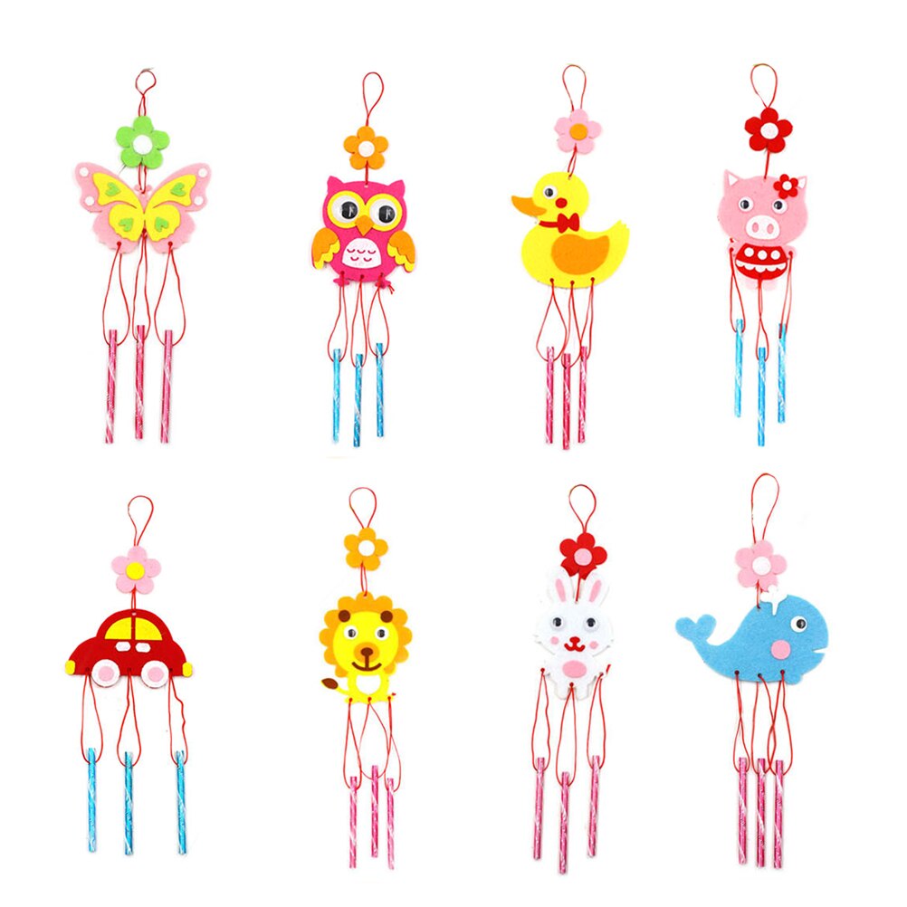 8 pcs Kids DIY Wind Chimes DIY Feel Craft Foam Craft for Children Craft Sets for Garden Home Party Accessories #30: Default Title