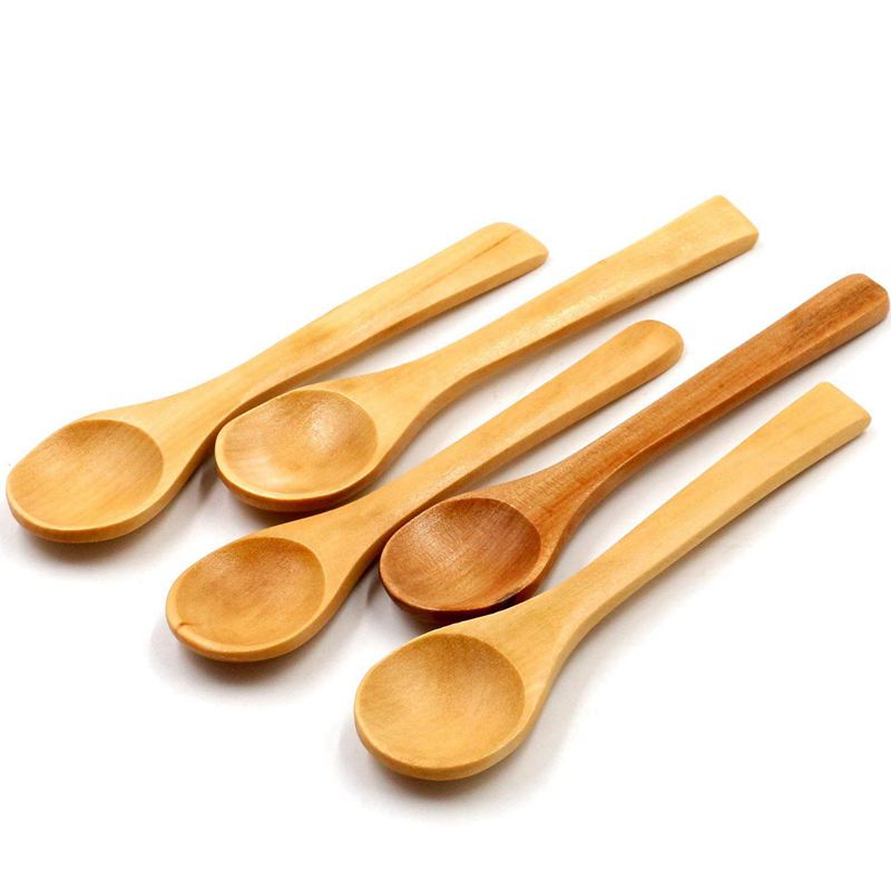 Paquete de 5 cucharas pequeñas de madera