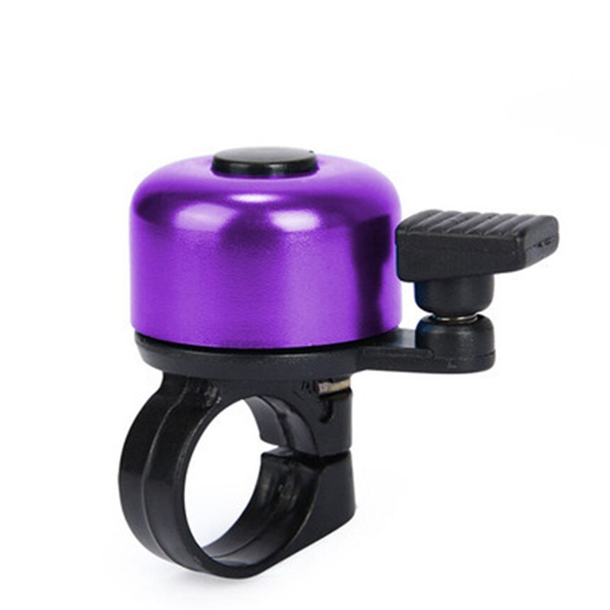 Bicycle Bell For Safety Cycling Colorful Bicycle Handlebar Metal Ring Black Bike Bell Horn Sound Alarm: Purple