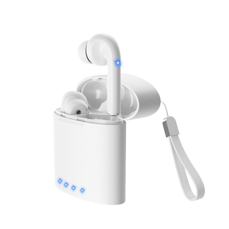 Langattomat bluetooth 5.0 -kuulokkeet melunvaimennus urheilukuulokkeet riippuvat korvatyypit bilateraaliset stereokuulokkeet: Valkoinen