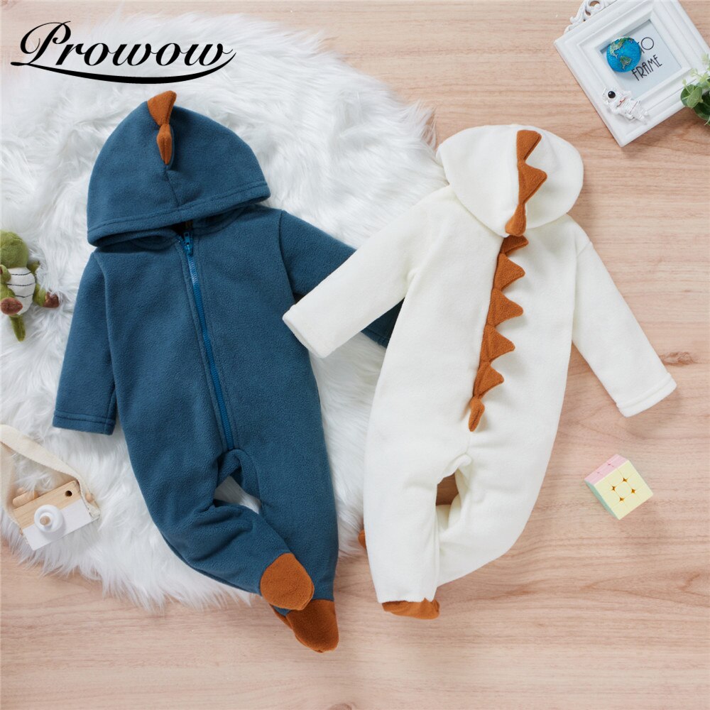 Prowow 2 Kleur Baby Dieren Shark Kleding Herfst Winter Baby Jongens Footies Rompertjes Effen Pasgeboren Jumpsuit Voor Kinderen Jongens Kleding