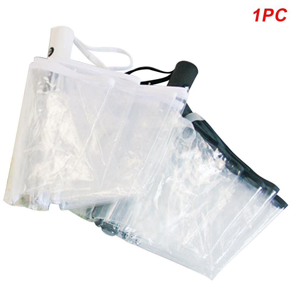 Parapluie Portable Transparent et automatique, Triple pliage, Anti-vent, , Durable, plage, plein air, voyage, dôme à bulles,