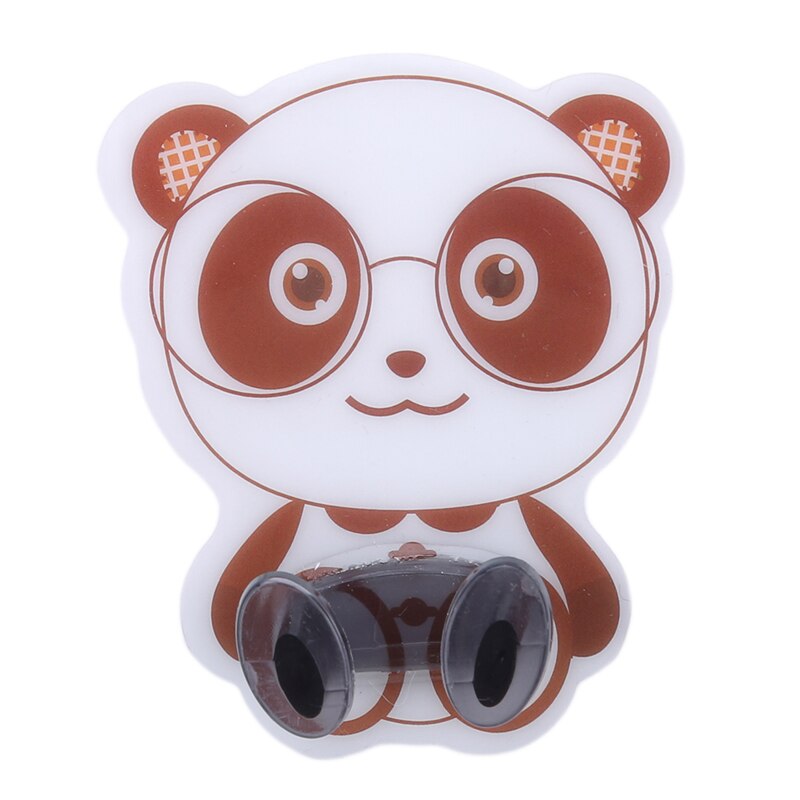 Cute Cartoon Animal Socket Power Cord Plug Storage Rack Wall Mounted Adhesive Hook Multifunction Home Products Shelf Holder: panda