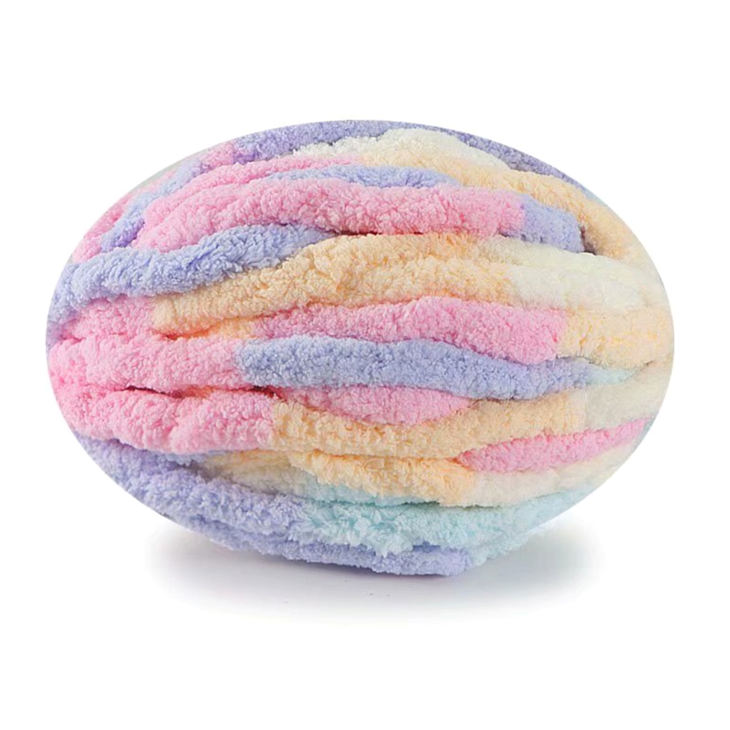 Fil de laine coloré T84E 27 m/rouleau épais pour fils à tricoter à la main, bricolage Crochet tissé à la main, fil d'écharpe de chapeau: Marshmallow