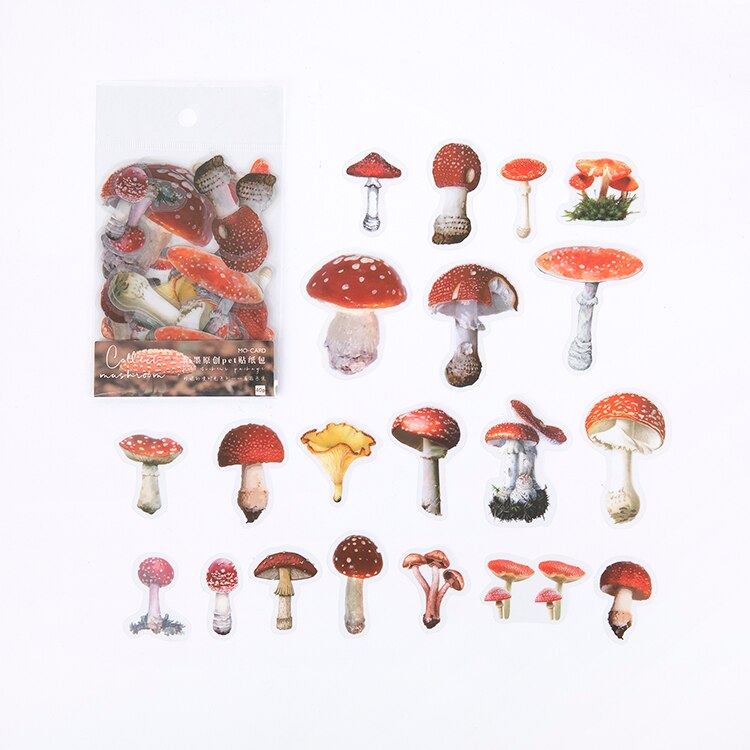 Jenny's Time Series Decorative Stickers Flower mushroom plant butterfly Scrapbooking Stick Label Diary Stationery Album Stickers: 4