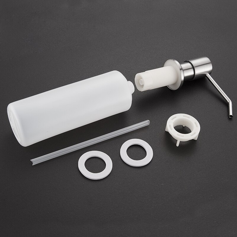 Sus304 stainless steel sink soap dispenser kitchen detergent bottle sink accessories presser
