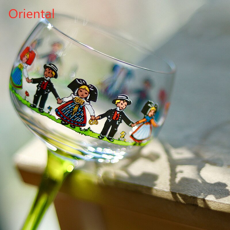 Elzas Stijl Kleine Man Rode Wijn Glas Vintage Goblet Glaswerk Restaurant Bar Leuke Cocktail Zoete Glas 150Ml