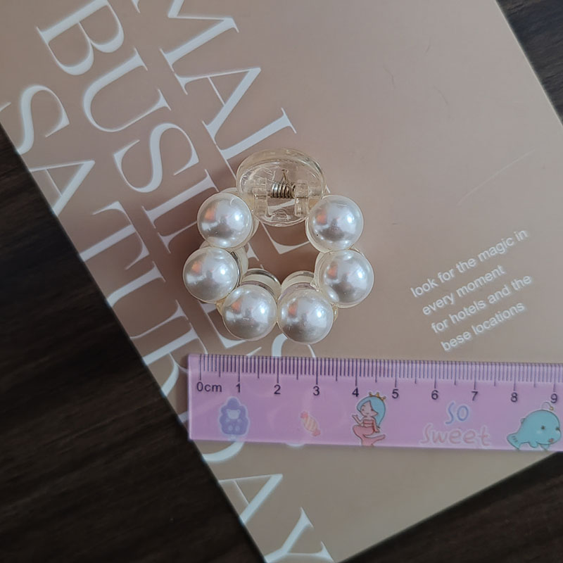 Pinzas en forma de garra para el pelo geométricas con perlas encantadoras para mujeres y niñas, horquilla, diadema de cangrejo para el cabello, accesorios para la cara, adorno para la cabeza: Verde