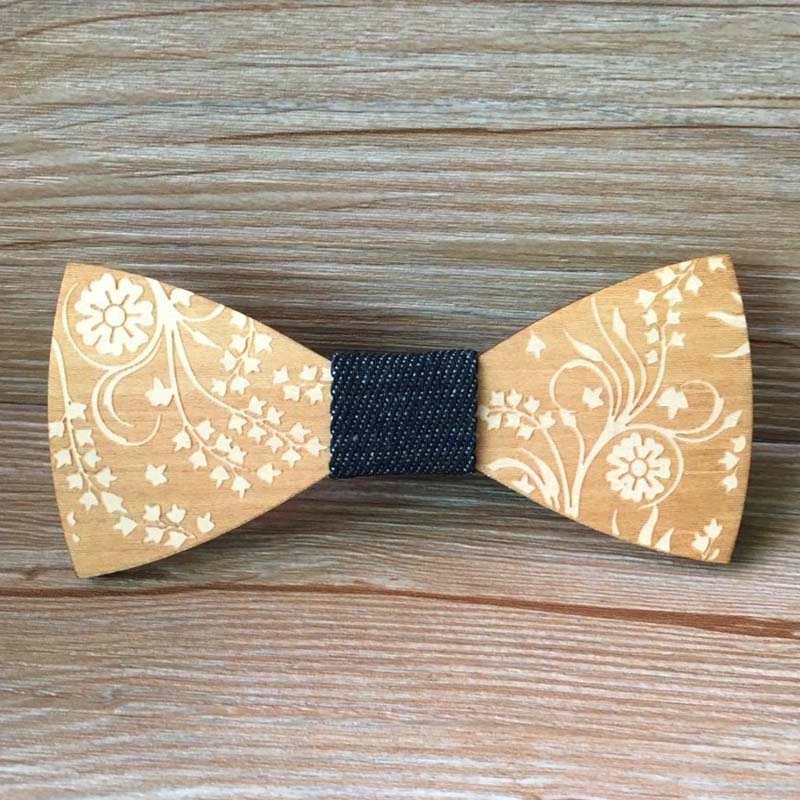 Original Holz Bogen Tiet Gentleman Bräutigam holz krawatte Schmetterling Hochzeit Party Bogen Krawatten Schmetterling Holz Krawatte Für Mann