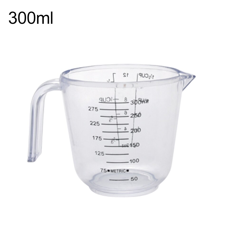 150/300/600ml Griff Wasser Milch Ei Skala Messbecher Becher Messung Werkzeug: Rosa300ml