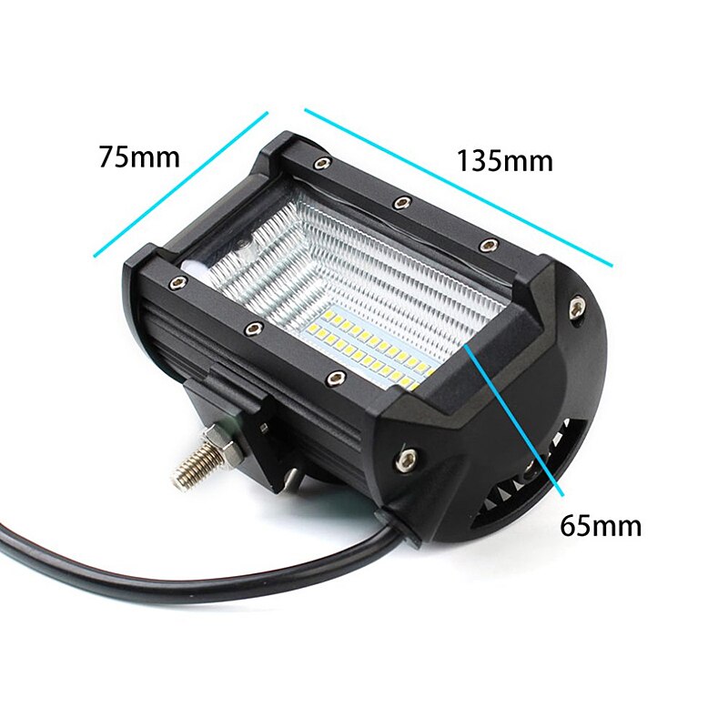 Led lysbjælke 72w led arbejdslygter 12v lysbjælke 5 tommer 4d led lampe til tågelygter til traktorbåd bil lastbil suv atv motorcykel