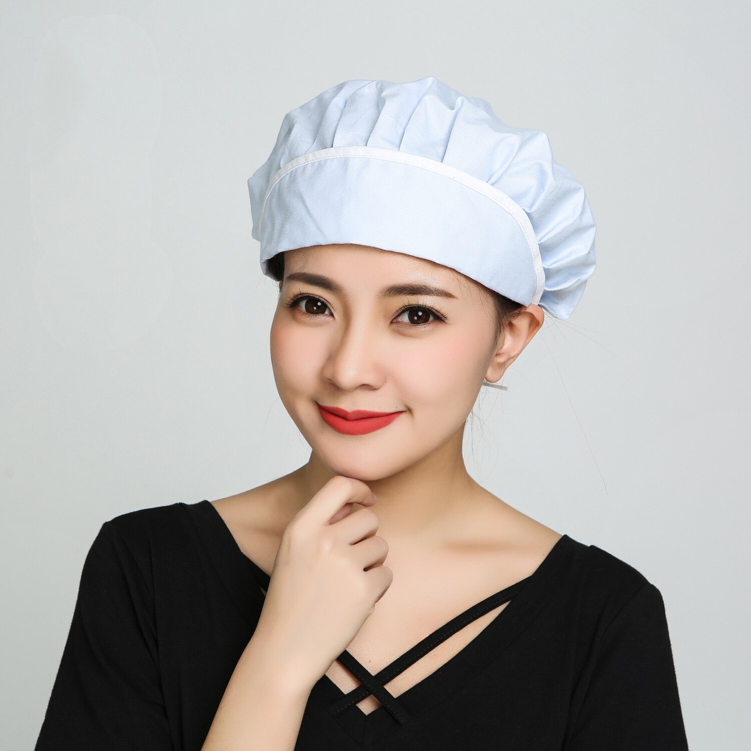 Unisex Chef Restaurant Uniforms Hotel Work Wear Waitress Master Cooker Bake Breathable Adjustable Printed Mushroom Hat Cap: Color9