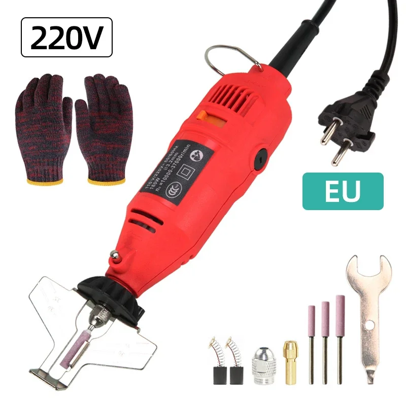 Elektrischer KettensäGen-Kettenschärfer, EU, USA, UK, AU, Schleifkette, Maschinensägekette, schnelle tragbare elektrische Handfeile: Türkis