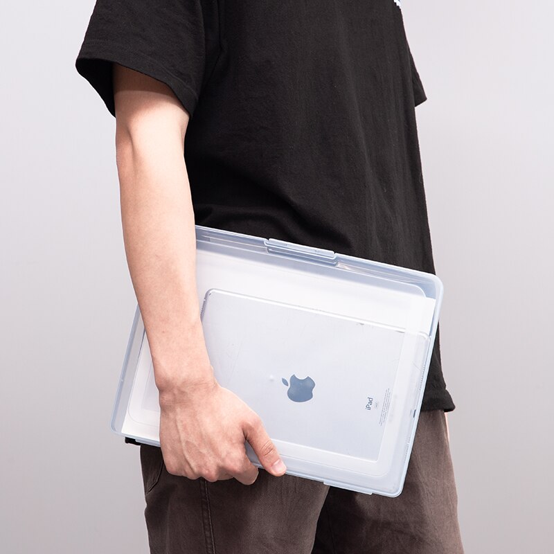 Home Documents Storage Box A4 Transparent File Box File Folder Certificate Information Data Desktop locker Storage Box