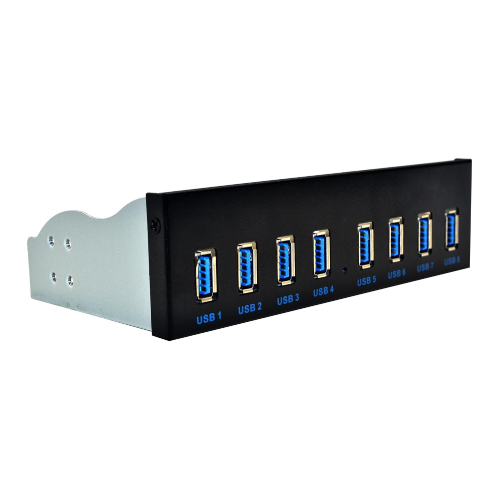 8 Port USB Hub USB3 5,25 USB 3,0 Front Panel Split... – Vicedeal
