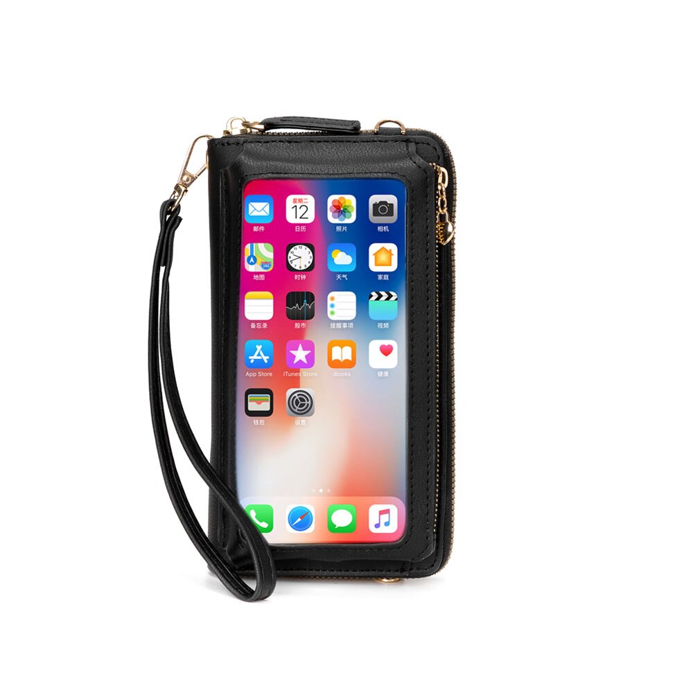 Rfid Women Phone Wallet: Black