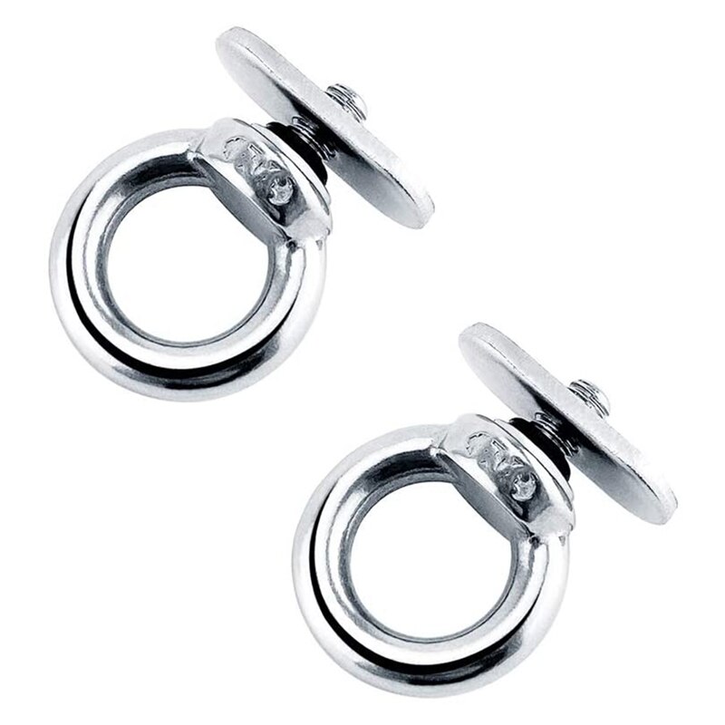 ELOS-4Pack Stainless Steel Kayak Track Mount Tie Down Eyelet Rail Accessory for Kayak Canoe Boat