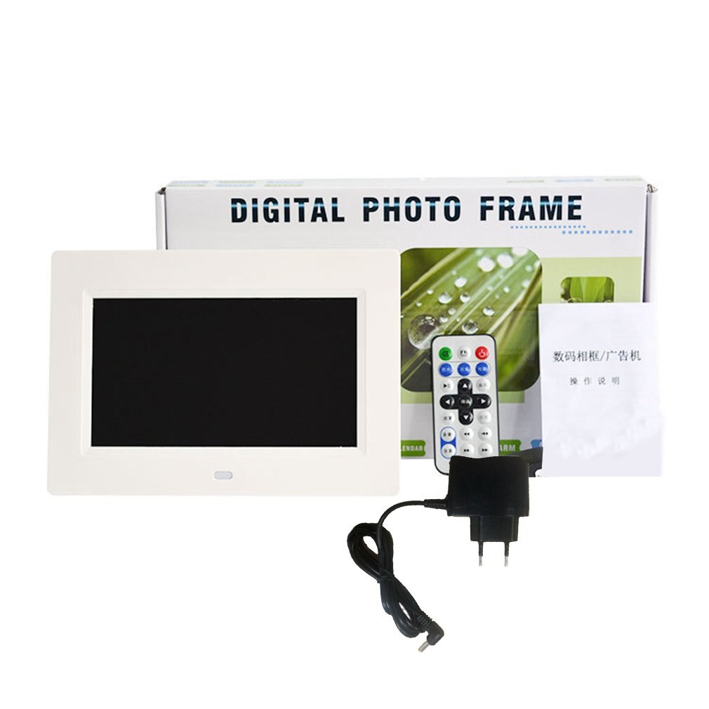 7 Polegada tela quadros de fotos digitais hd led backlight função completa álbum eletrônico foto música calendário data modo