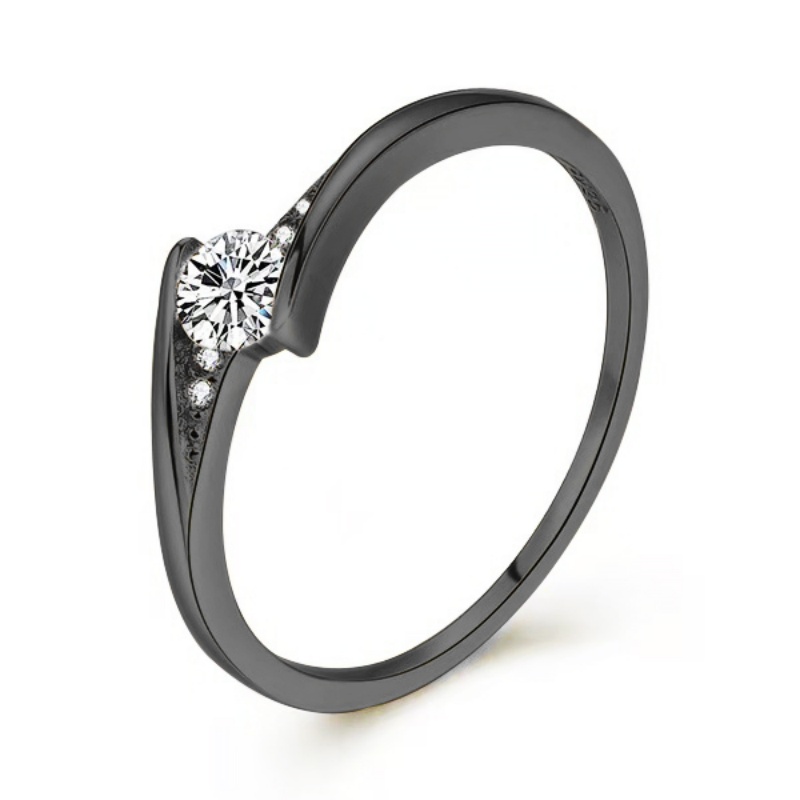 Klassiske dameringer metall gullfarge hvit zirkonring kvinner romantisk brud jente frieri ringe bryllupssmykker